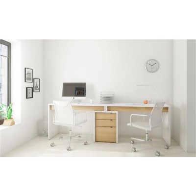 Chrono Desk 400923 (Natural Maple/White)